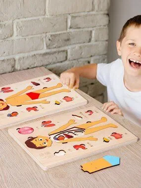 Toys | Wooden Human Body Puzzle For Girls Montessori Internal Organs ...